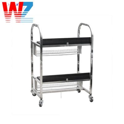 SMT Makine Fuji besleyici sepet Çift Katman Paslanmaz Çelik besleyici depolama arabası için fuji toplama ve yerleştirme makinesi